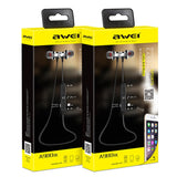 Wireless Magnetic Sport Earphones with Bluetooth Control - Rear View