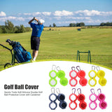 2-pack Golf Silicone Double-ball Protection Sleeves - Green