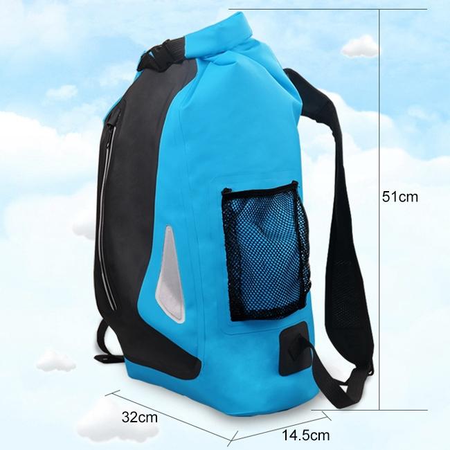 25L Outdoor Waterproof Dual Shoulder Strap Dry Bag Pvc Barrel Design - Green