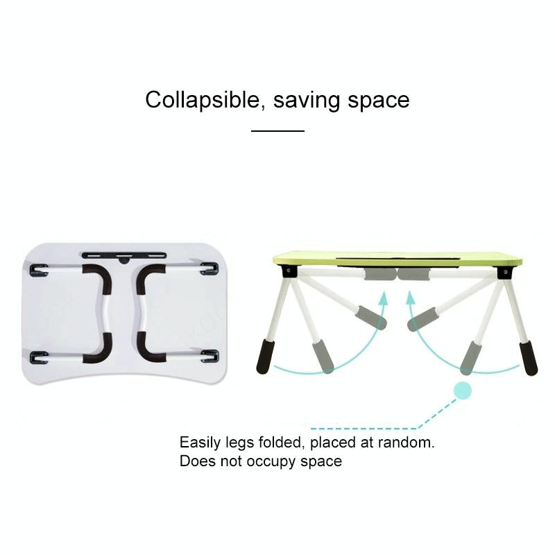 Portable Laptop Desk Stand - Foldable & Non-slip - Green