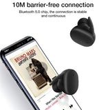 Waterproof Wireless Bluetooth Earphones with Magnetic Charging Box - 300mah - Green - Top-Down View
