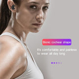 Waterproof Wireless Bluetooth Earphones with Magnetic Charging Box - 300mah - Green - Close-Up Angle