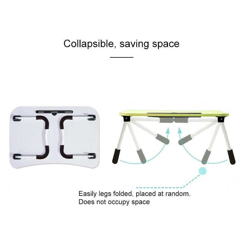 Portable Laptop Desk Stand - Foldable & Non-slip - Green