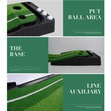 2.5m Golf Putting Mat with Push Rod Trainer & 6 Balls - no Auto Return - Extra Image