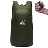 Ultralight Foldable Anti Splash Bag For Outdoor Climbing 20L Capacity Max Load 15Kg - Army Green