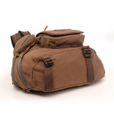 Multi Function Canvas Chest Bag Shoulder Messenger Crossby Bag - Army Green - 45-Degree Angle