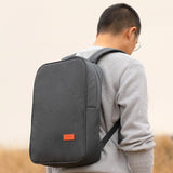 15 Inch Waterproof Laptop Handbag - Dark Gray Polyester - Top-Down View