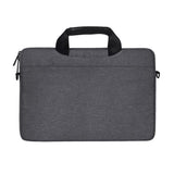 Stylish Zipper Laptop Bag With Shoulder Strap - Durable & Breathable - Dark Gray - Rear View