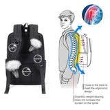 Multifunctional Oxford Laptop Backpack - Cxs-610 - Dark Gray - 45-Degree Angle