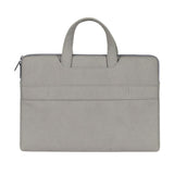 Waterproof Portable One-Shoulder Handbag For 13.3 Laptops With Hidden Zipper And Suitcase Belt - Dark Gray - Close-Up Angle
