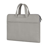 Waterproof Portable One-Shoulder Handbag For 13.3 Laptops With Hidden Zipper And Suitcase Belt - Dark Gray - Low Angle