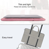 Waterproof Portable One-Shoulder Handbag For 14.1 Laptops With Hidden Zipper And Suitcase Belt - Dark Gray - Top-Down View
