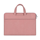 Waterproof Portable One-Shoulder Handbag For 15.6 Laptops With Hidden Zipper And Suitcase Belt - Dark Gray - Front View