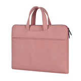Waterproof Portable One-Shoulder Handbag For 15.6 Laptops With Hidden Zipper And Suitcase Belt - Dark Gray - Low Angle