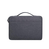 Waterproof Oxford Laptop Handbag With Trolley Strap - Dark Gray - Side View