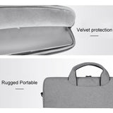Hidden Portable One-shoulder Handbag for 14.1 Laptops - Waterproof Oxford Cloth - Dark Gray - Close-Up Angle