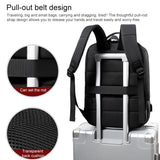 Multifunctional Oxford Laptop Backpack - Cxs-618 - Dark Gray - Rear View