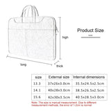 Waterproof Portable One-Shoulder Handbag For 14.1 Laptops With Magic Stick & Suitcase Belt - Pu Leather Zipper Hidden Strap - Dark Gray - Top-Down View