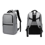 Versatile Oxford Laptop Backpack - Cxs-619 - Dark Gray - Side View