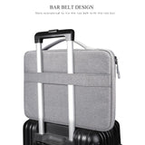 Waterproof Oxford Laptop Handbag With Trolley Strap - Dark Gray - Extra Image