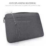 Waterproof Oxford Cloth Laptop Handbag With Trolley Strap - Dark Gray - Top-Down View