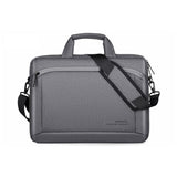 Portable 15 Inch Laptop Leather Handbag For Business Briefcase - Dark Grey