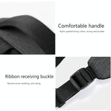 15.6-inch Waterproof Laptop Backpack - Dark Gray - Rear View