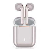 Wireless t & g J18 Bluetooth Earphones with Charging Box - Rose Gold