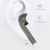 Wireless t & g J18 Bluetooth Earphones with Charging Box - Rose Gold - 45-Degree Angle