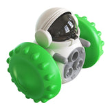 Vibe Geeks Pet Food Dispenser Tumbler Dog Treat Toy - Light Green - Top-Down View