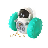 Vibe Geeks Pet Food Dispenser Tumbler Dog Treat Toy - Light Green - Low Angle