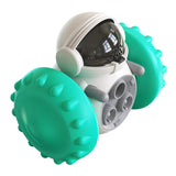 Vibe Geeks Pet Food Dispenser Tumbler Dog Treat Toy - Green - Side View