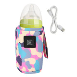 Vibe Geeks 3 Temperature Insulated Milk Baby Bottle Warmer- Usb Plugged-in - Pink - Rear View