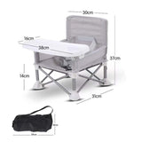 Vibe Geeks Foldable Camping and Dining Chair Outdoor Booster Seat for Toddlers - Green - Rear View