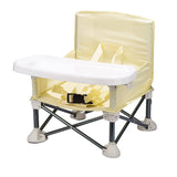 Vibe Geeks Foldable Camping and Dining Chair Outdoor Booster Seat for Toddlers - Grey - Top-Down View