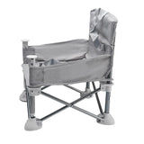 Vibe Geeks Foldable Camping and Dining Chair Outdoor Booster Seat for Toddlers - Grey - Extra Image
