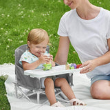 Vibe Geeks Foldable Camping and Dining Chair Outdoor Booster Seat for Toddlers - Pink - Low Angle