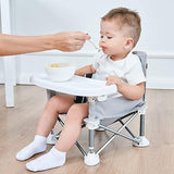 Vibe Geeks Foldable Camping and Dining Chair Outdoor Booster Seat for Toddlers - Pink - Extra Image