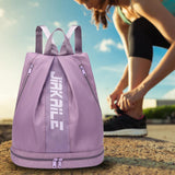 Vibe Geeks Water Resistantion Sports Backpack Gym Bag with Shoes Compartment - Blue - Low Angle