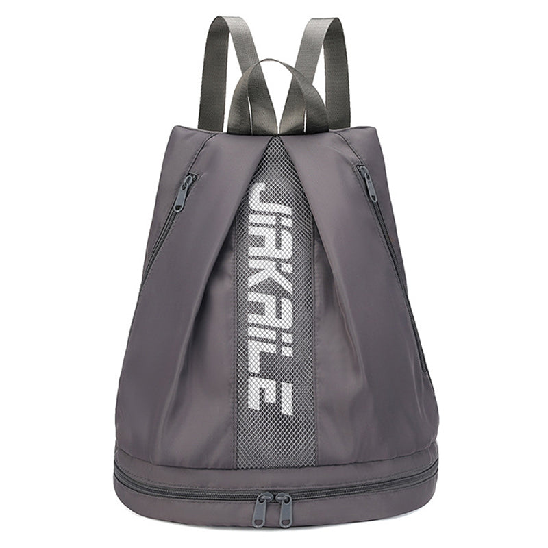 Vibe Geeks Water Resistantion Sports Backpack Gym Bag with Shoes Compartment - Grey