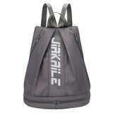 Vibe Geeks Water Resistantion Sports Backpack Gym Bag with Shoes Compartment - Grey