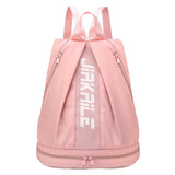 Vibe Geeks Water Resistantion Sports Backpack Gym Bag with Shoes Compartment - Grey - Front View