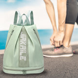 Vibe Geeks Water Resistantion Sports Backpack Gym Bag with Shoes Compartment - Pink - Close-Up Angle
