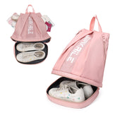 Vibe Geeks Water Resistantion Sports Backpack Gym Bag with Shoes Compartment - Pink - Extra Image