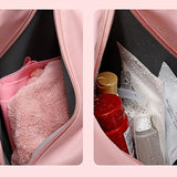 Vibe Geeks Water Resistantion Sports Backpack Gym Bag with Shoes Compartment - Purple - Rear View