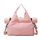Vibe Geeks Large Capacity Dry and Wet Separation Wear-resistant Sports Fitness Storage Bag - Pink - Front View
