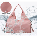 Vibe Geeks Large Capacity Dry and Wet Separation Wear-resistant Sports Fitness Storage Bag - Pink - Side View