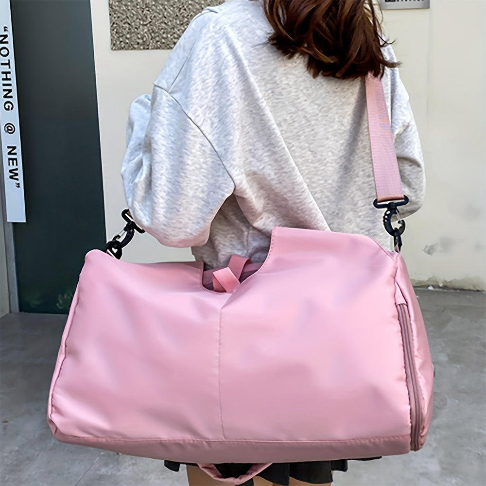 Vibe Geeks Large Capacity Dry and Wet Separation Wear-resistant Sports Fitness Storage Bag - Purple