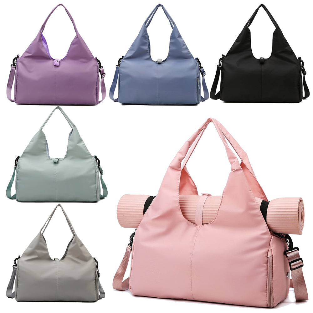 Vibe Geeks Large Capacity Dry and Wet Separation Wear-resistant Sports Fitness Storage Bag - Purple