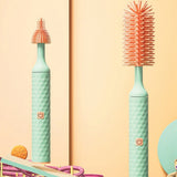 Vibe Geeks 3-in-1 Electric Silicone Cordless Bottle Brush Cleaner Usb Rechargeable - Blue - Close-Up Angle
